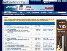 Tablet Screenshot of homerecording.com